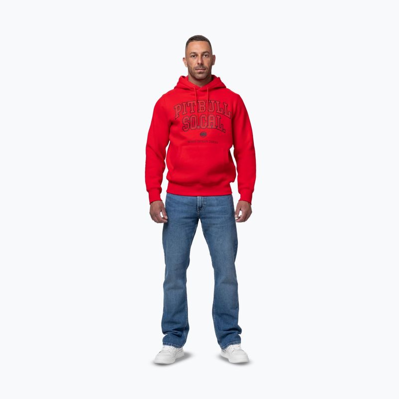 Bluza męska Pitbull So Cal Hooded fluo/red 2