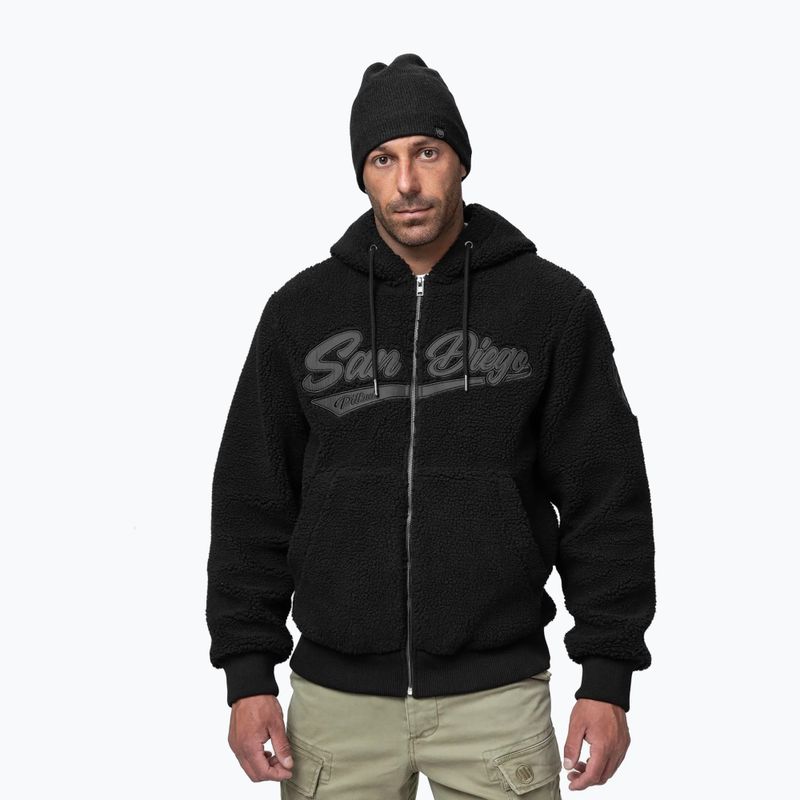 Bluza męska Pitbull Galaxy Hooded Zip black 4