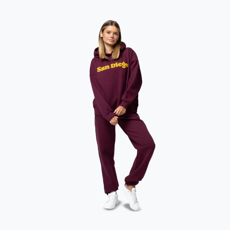 Bluza damska Pitbull San Diego Hooded grape wine 2