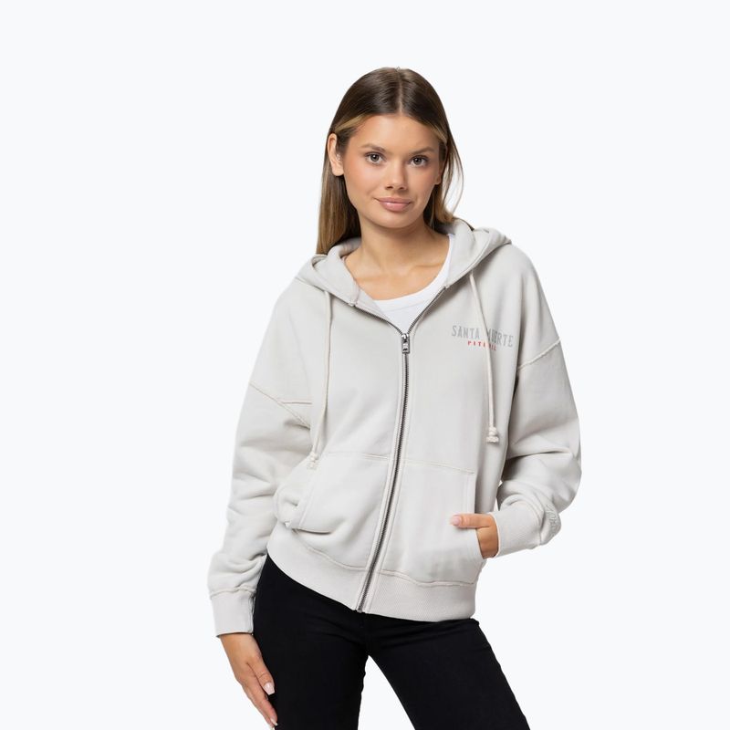 Bluza damska Pitbull Santa Muerte Hooded Zip white stone