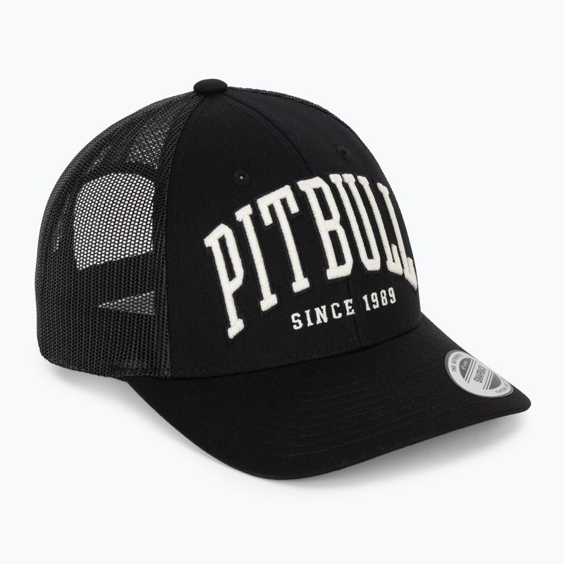 Czapka z daszkiem męska Pitbull Mesh "Pitbull Norton" Trucker Low Profile black/black
