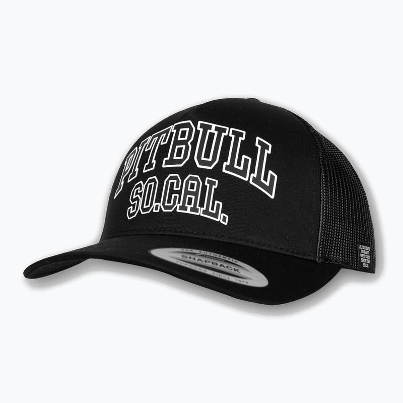 Czapka z daszkiem męska Pitbull "SO.CAL.” Retro Trucker black/black/white