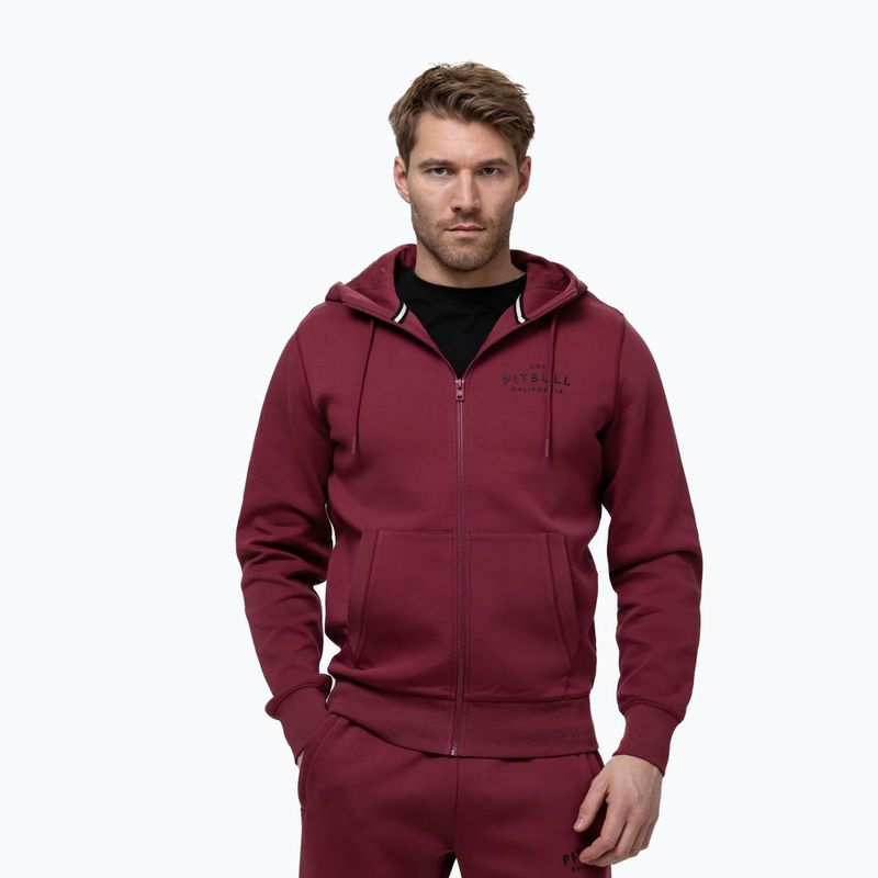 Bluza męska Pitbull Sampson Hooded Zip Sweatshirt burgundy