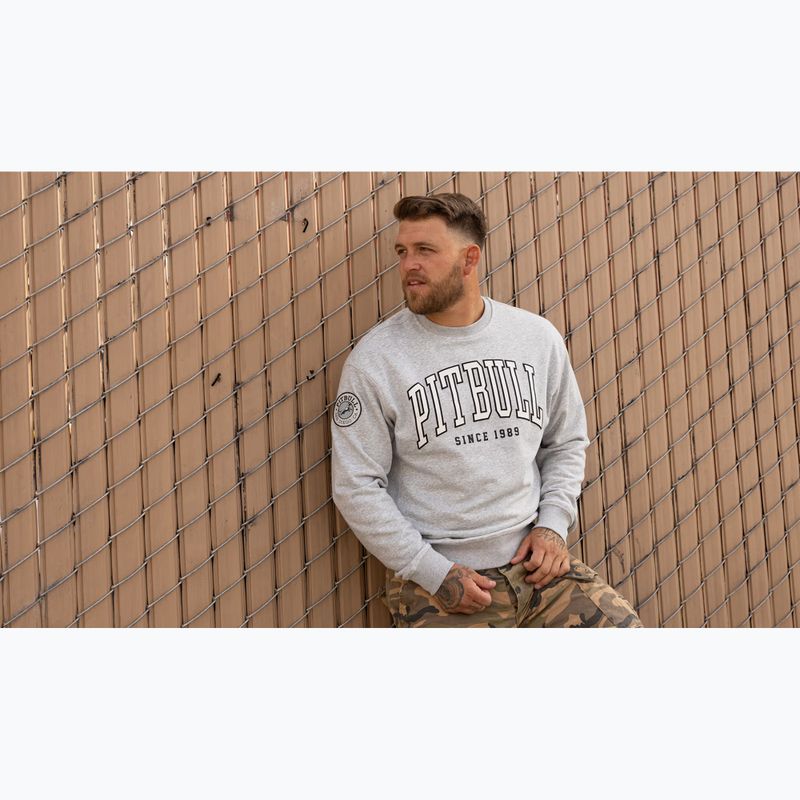Bluza męska Pitbull Badger Crewneck grey/melange 12