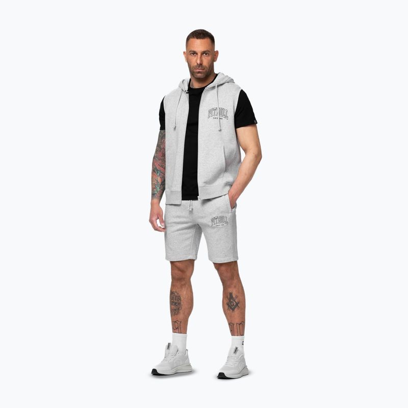 Bluza męska Pitbull Badger Hooded Vest Zip grey/melange 2