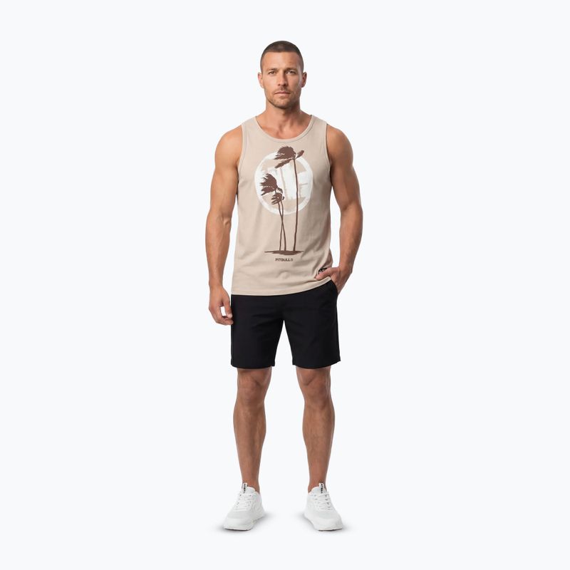 Koszulka męska Pitbull Palms Tank Top light sand 2