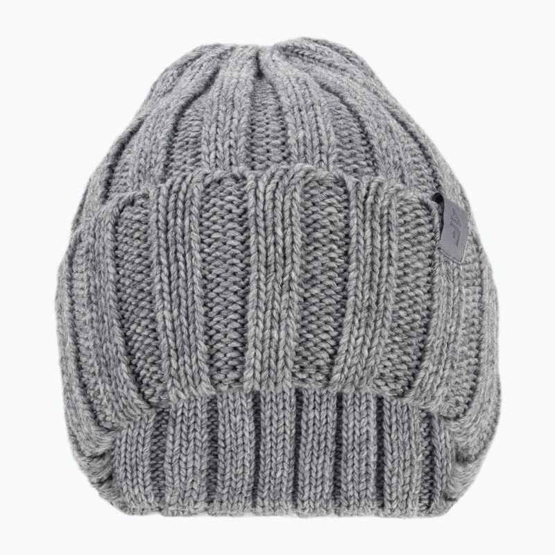 Czapka zimowa damska 4F CAD016 dark grey melange