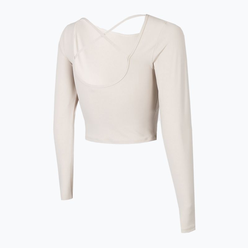 Top do jogi damski 4F TSDL019 LS beige 4