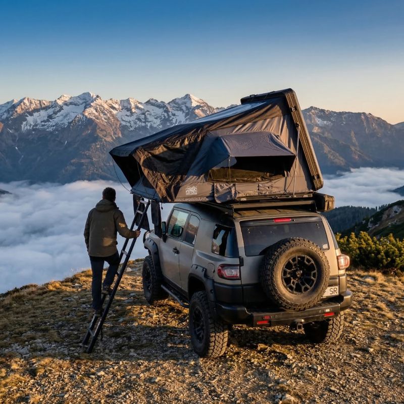 Namiot dachowy 2-osobowy OFFLANDER Fold Y 190 black 9