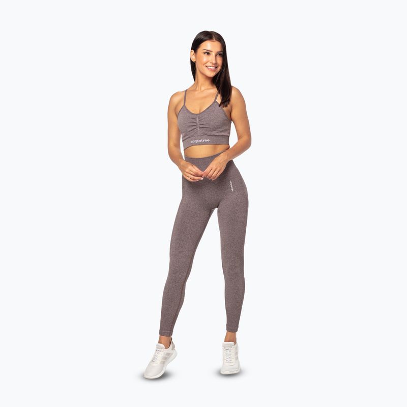 Legginsy treningowe damskie Carpatree Allure Seamless brown melange (pepper corn) 2