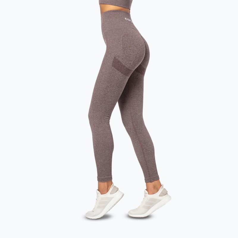 Legginsy treningowe damskie Carpatree Allure Seamless brown melange (pepper corn) 4
