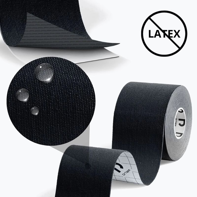 Taśma do kinesiotapingu DrTape Kinesiology Tape czarny 3