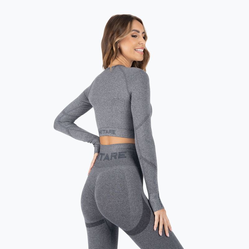 Top treningowy damski MITARE Push Up Max Crop Top K084 ciemnoszary 3