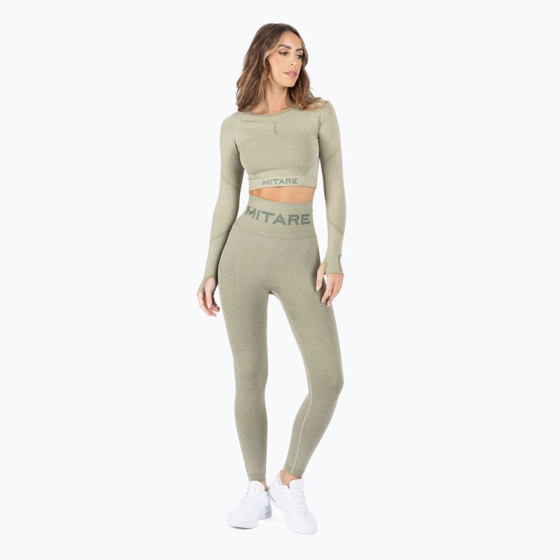 Top treningowy damski MITARE Push Up Max Crop Top K084 army green 2