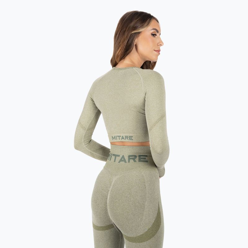 Top treningowy damski MITARE Push Up Max Crop Top K084 army green 3