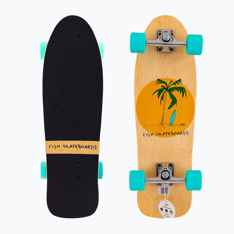 Deskorolka surfskate Fish Skateboards Surfskate Palm Beach 9.37"