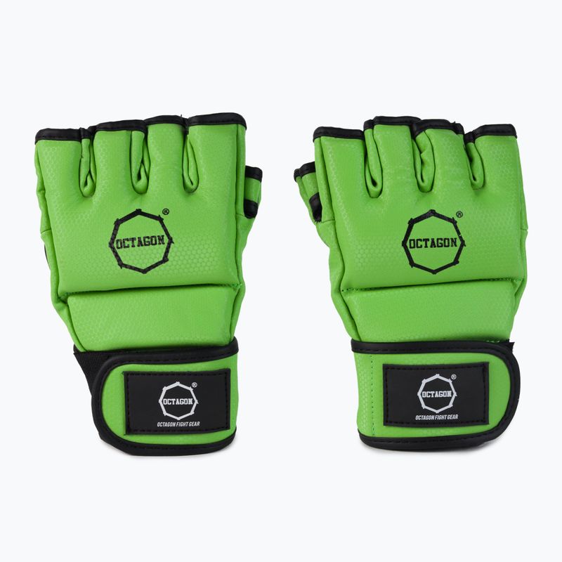 Rękawice grapplingowe Octagon Kevlar MMA green 2