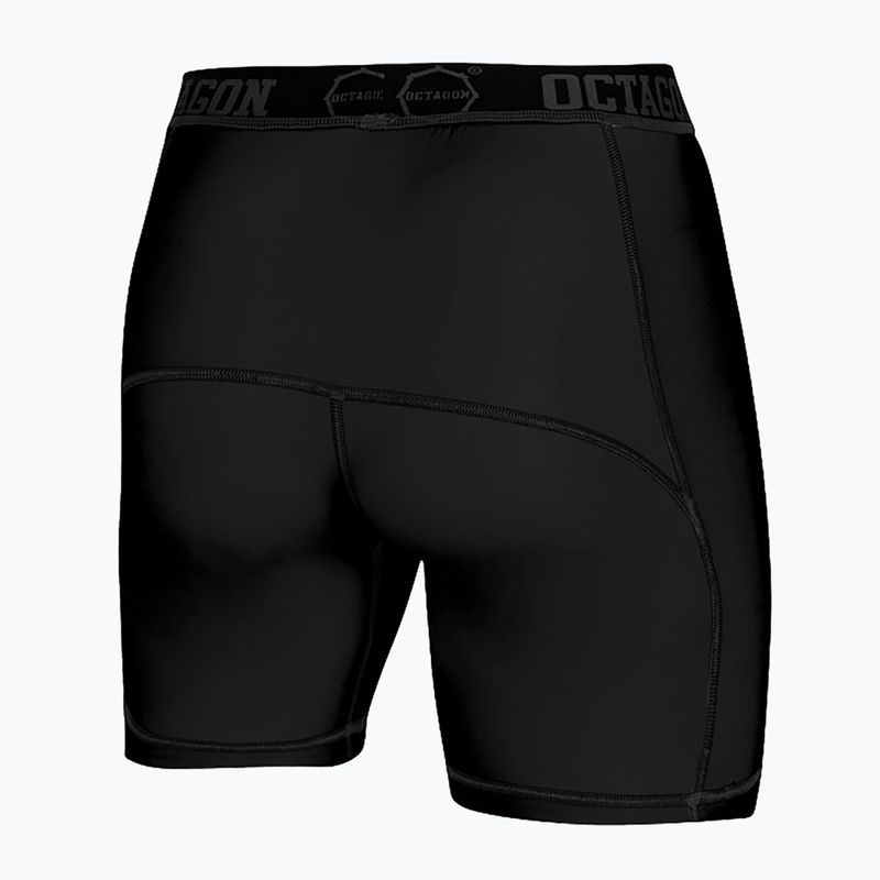 Spodenki kompresyjne męskie Octagon Logo black/white 2