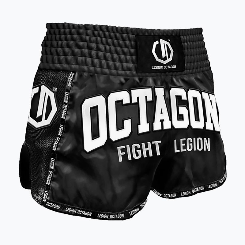 Spodenki treningowe Octagon Kickboxing/Muay Thai Legion Fight Legion Premium black/white