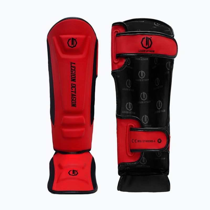 Ochraniacze piszczeli i stóp Octagon Legion Enforcer dark red 2