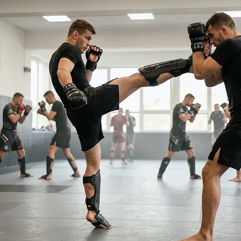 Ochraniacze piszczeli DBX BUSHIDO Black Dragon black/dragon 8