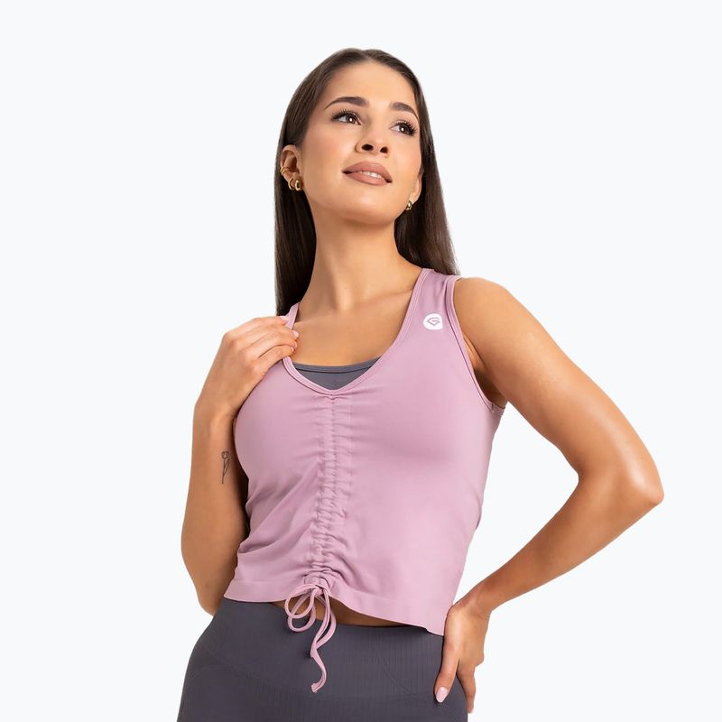 Top treningowy damski Gym Glamour Ściągany pink
