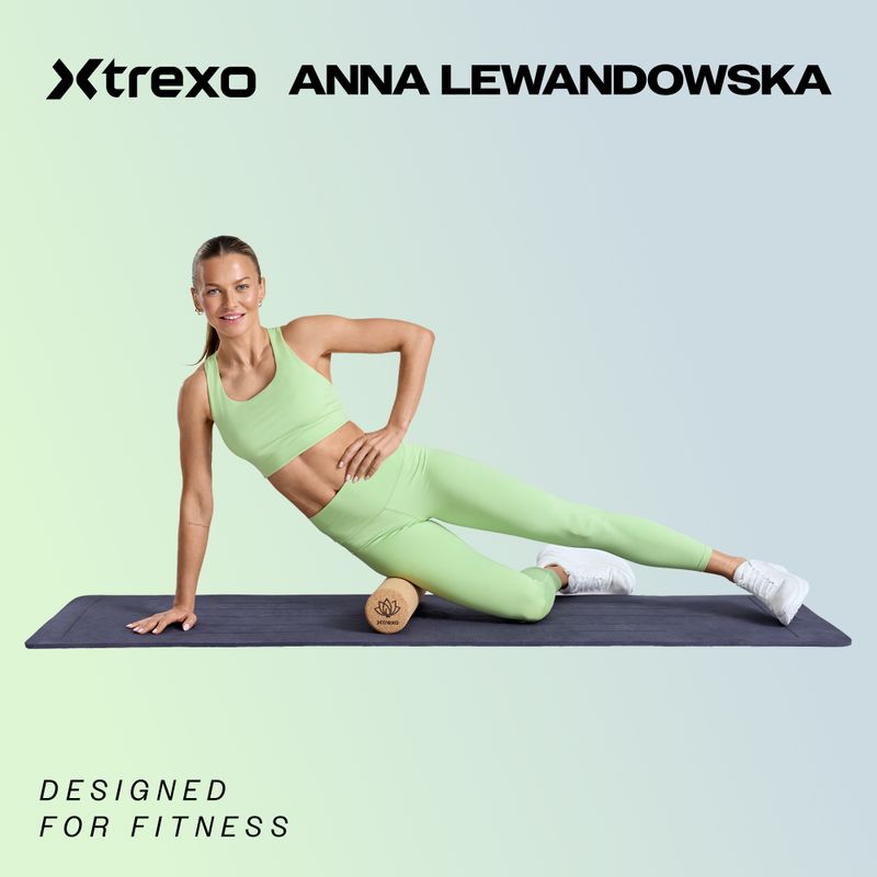 Piłka do masażu XTREXO korkowa 8 cm naturalny 2