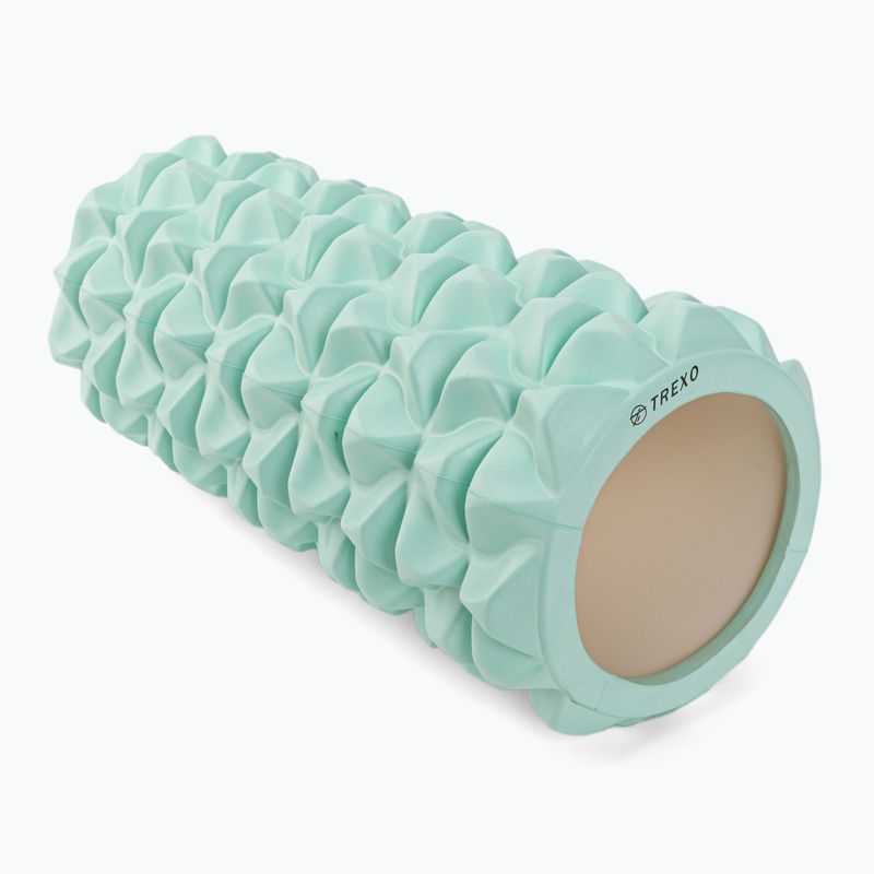 Roller do masażu XTREXO z wypustkami zielony