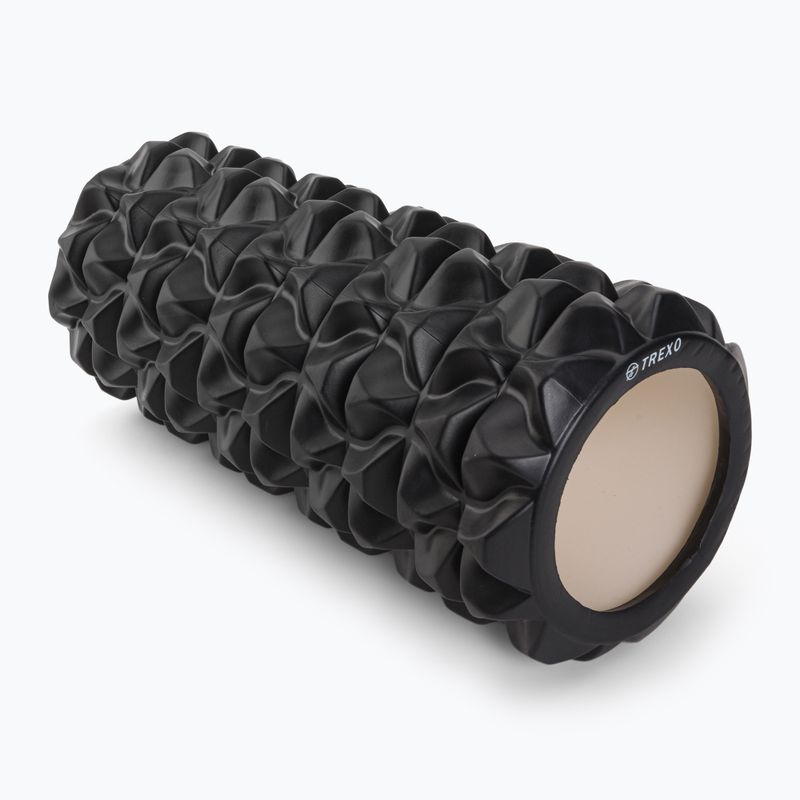 Roller do masażu XTREXO z wypustkami czarny