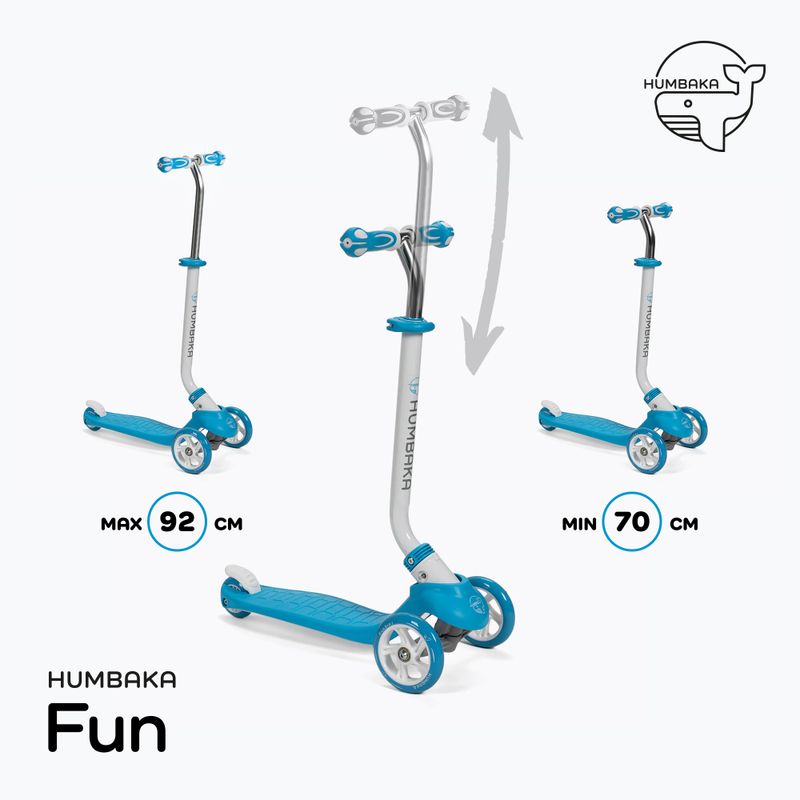 Hulajnoga trójkołowa dziecięca HUMBAKA Fun niebieska 3