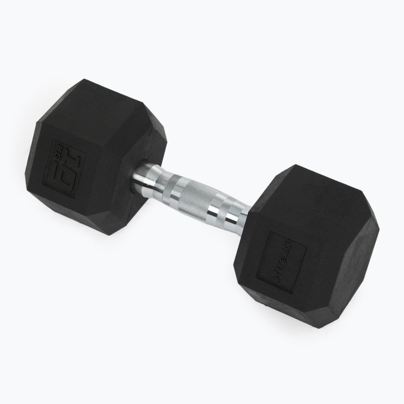 Hantel ogumowany XTREXO Hex 10 kg
