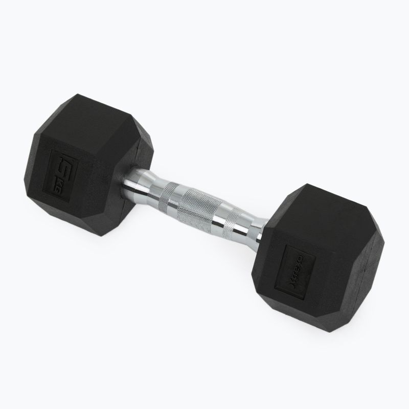 Hantel ogumowany XTREXO Hex 5 kg
