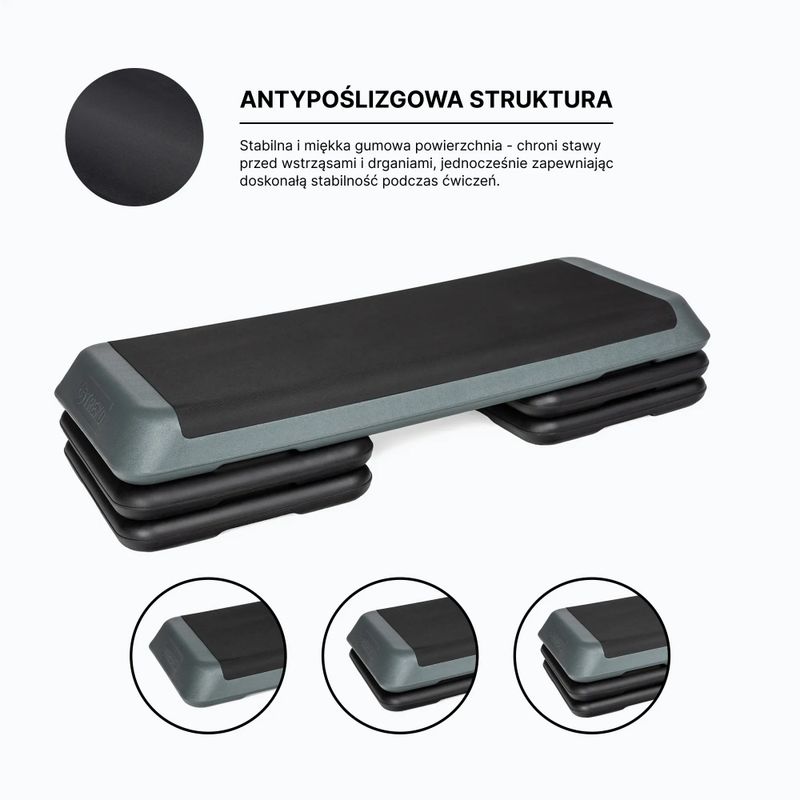Step do aerobiku XTREXO Aerobic max stability szary 5
