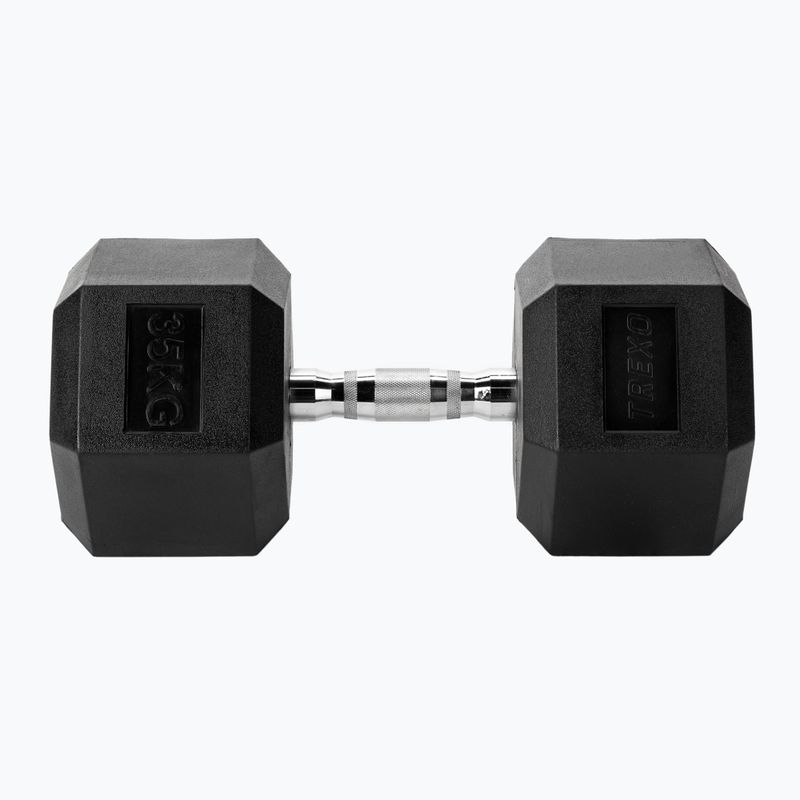 Hantel ogumowany XTREXO Hex 35 kg 5