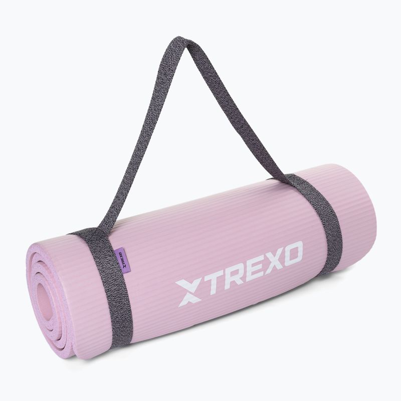 Mata do ćwiczeń XTREXO 15 mm z pasem różowy 7