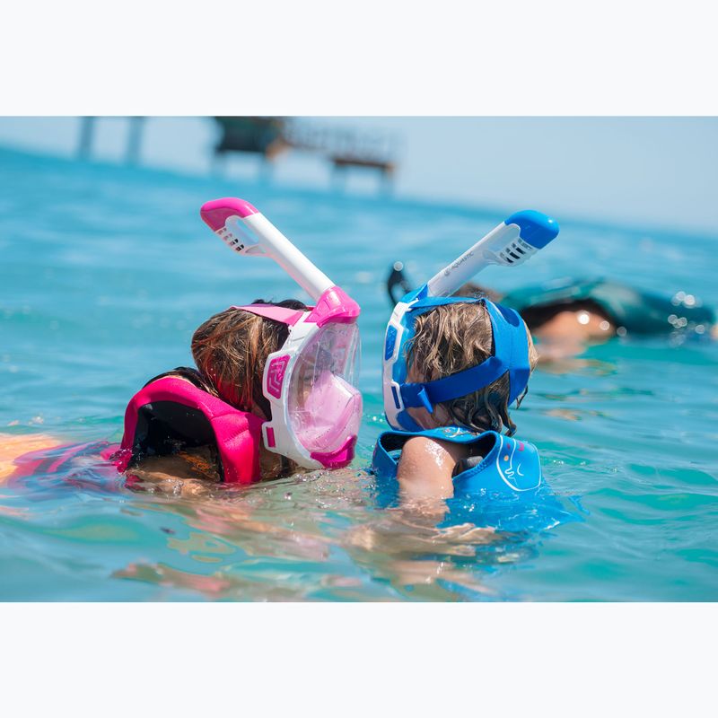 Maska pełnotwarzowa do snorkelingu AQUASTIC KAI różowy 4