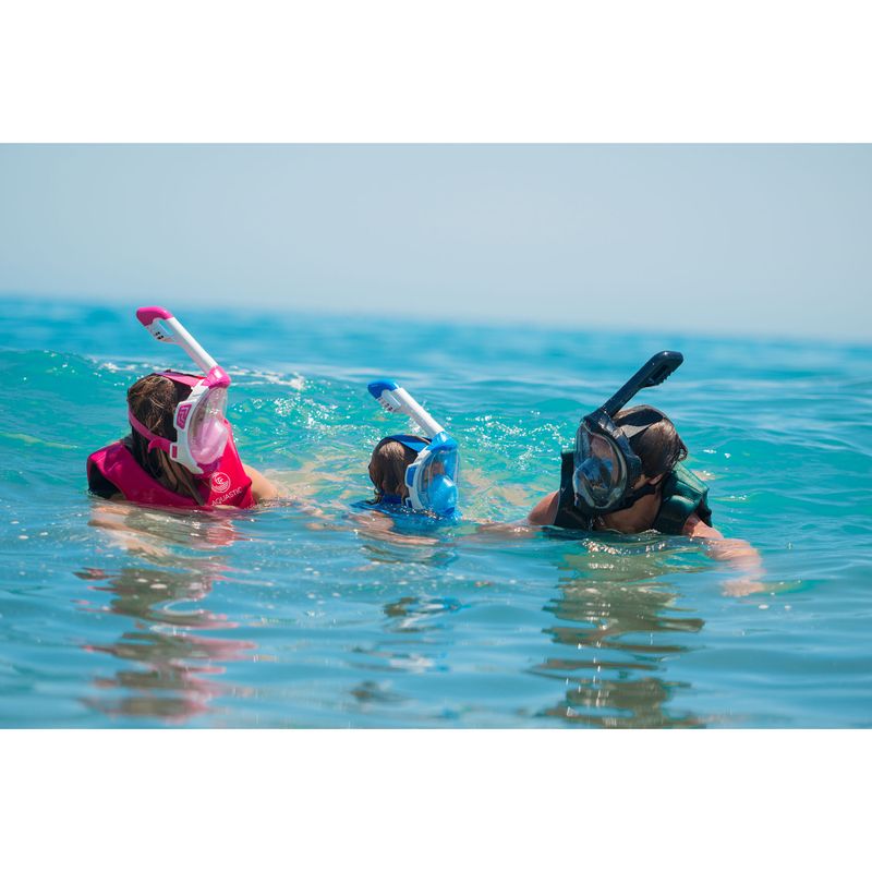 Maska pełnotwarzowa do snorkelingu dziecięca AQUASTIC KAI Jr różowy 3