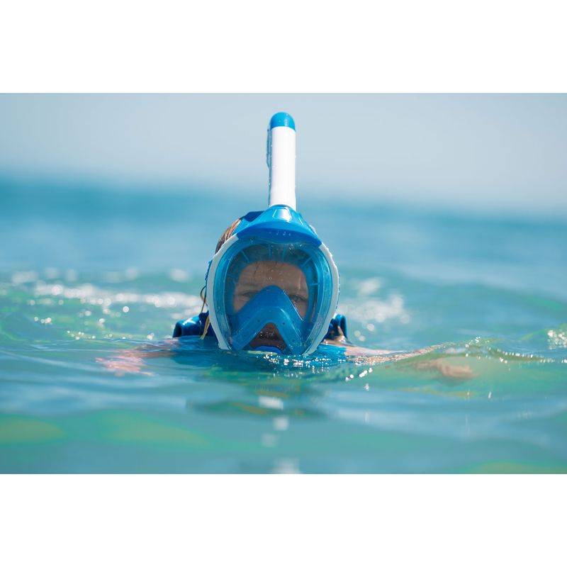 Maska pełnotwarzowa do snorkelingu dziecięca AQUASTIC KAI Jr niebieski 4
