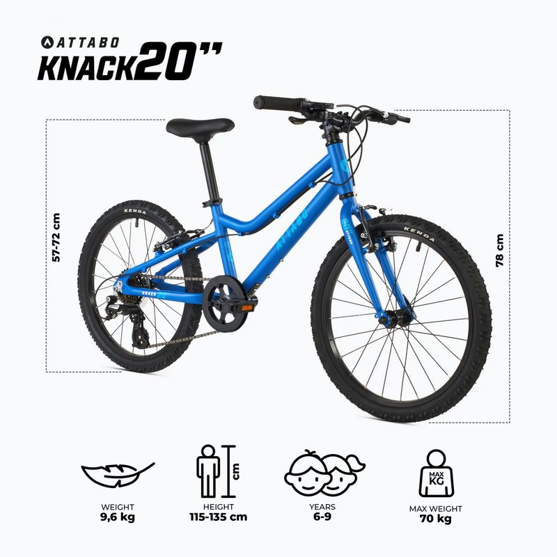 Rower dziecięcy ATTABO KNACK 20" niebieski 2