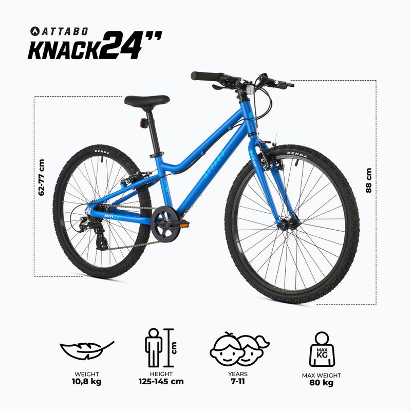 Rower dziecięcy ATTABO KNACK 24" niebieski 2