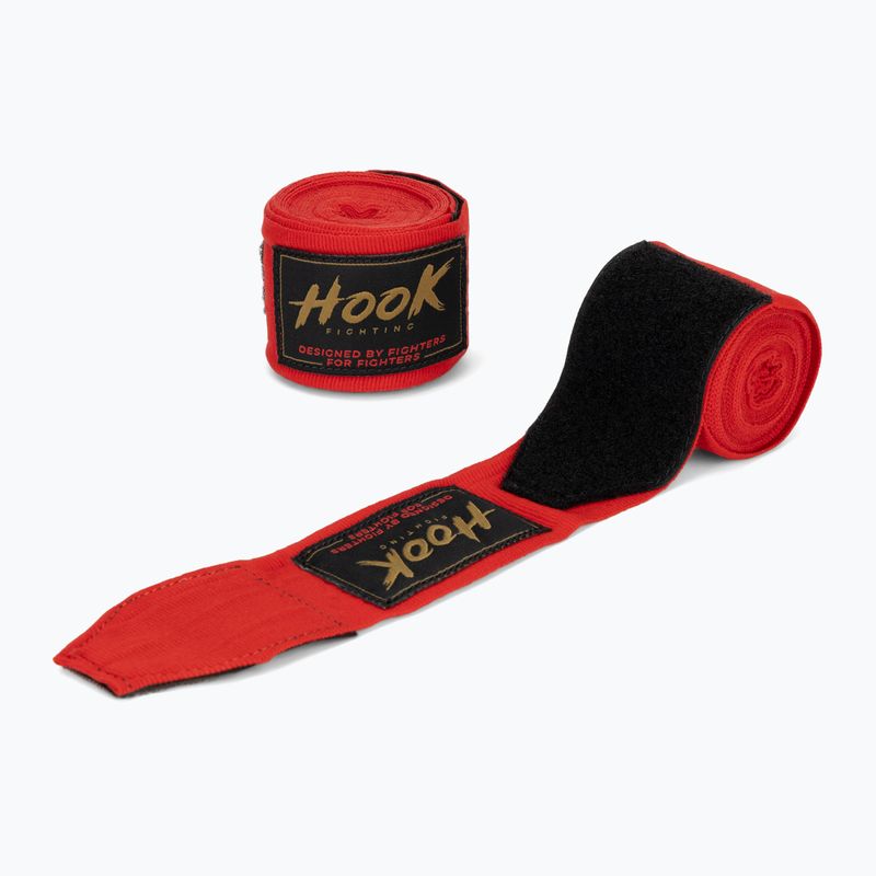 Bandaże bokserskie HOOK FIGHTING TX0-B4M0046 400 cm czerwony