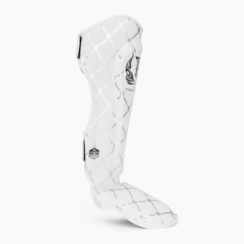 Ochraniacze piszczeli i stóp Top King Chain white/silver 2