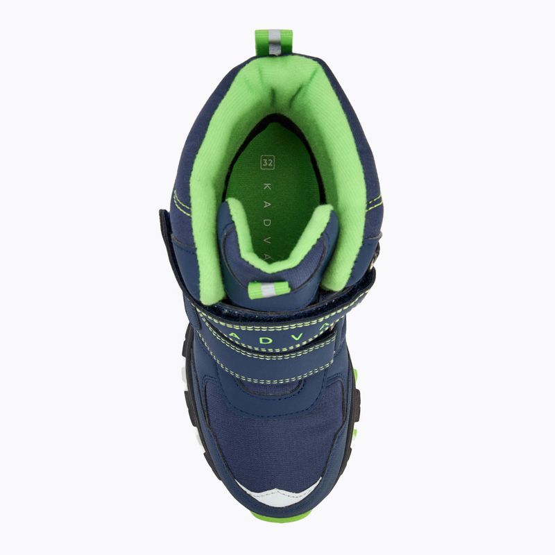 Śniegowce dziecięce KADVA Snowey Mid WaterProof granatowy/zielony 5