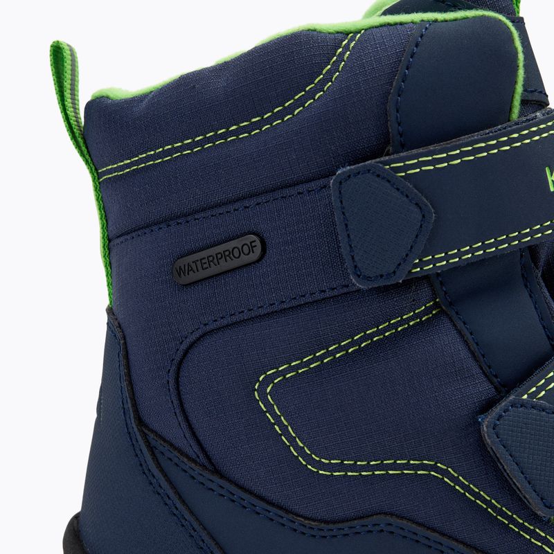 Śniegowce dziecięce KADVA Snowey Mid WaterProof granatowy/zielony 8
