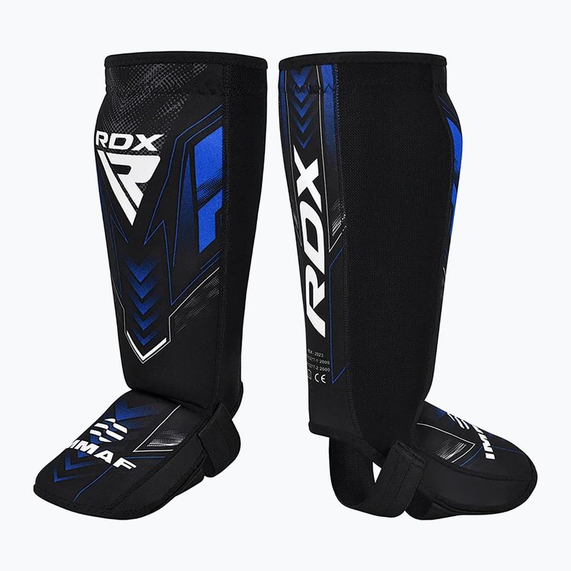 Ochraniacze piszczeli i stóp RDX IMMAF Approved Neoprene Shin Instep blue 2