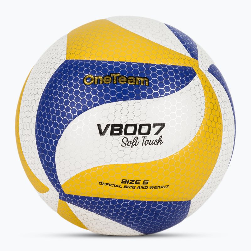 Piłka do siatkówki OneTeam VB007 żółty/niebieski/biały rozmiar 5