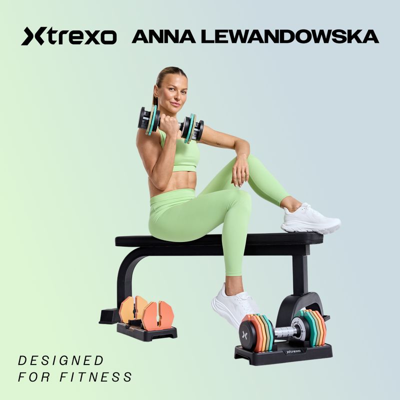 Zestaw hantli regulowanych XTREXO ADS15 2 x 6,8 kg czarny 2