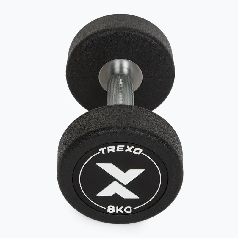 Hantel żeliwny gumowany XTREXO Pro 8 kg czarny 7