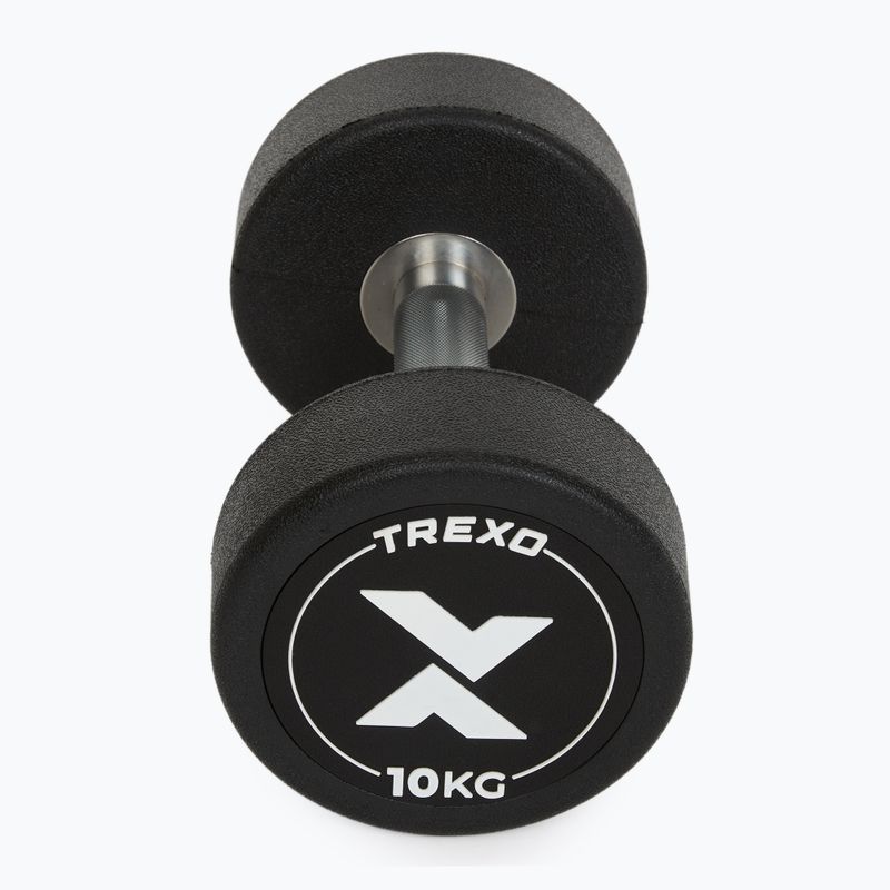 Hantel żeliwny gumowany XTREXO Pro 10 kg czarny 7