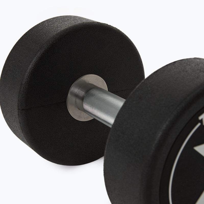 Hantel żeliwny gumowany XTREXO Pro 16 kg czarny 9